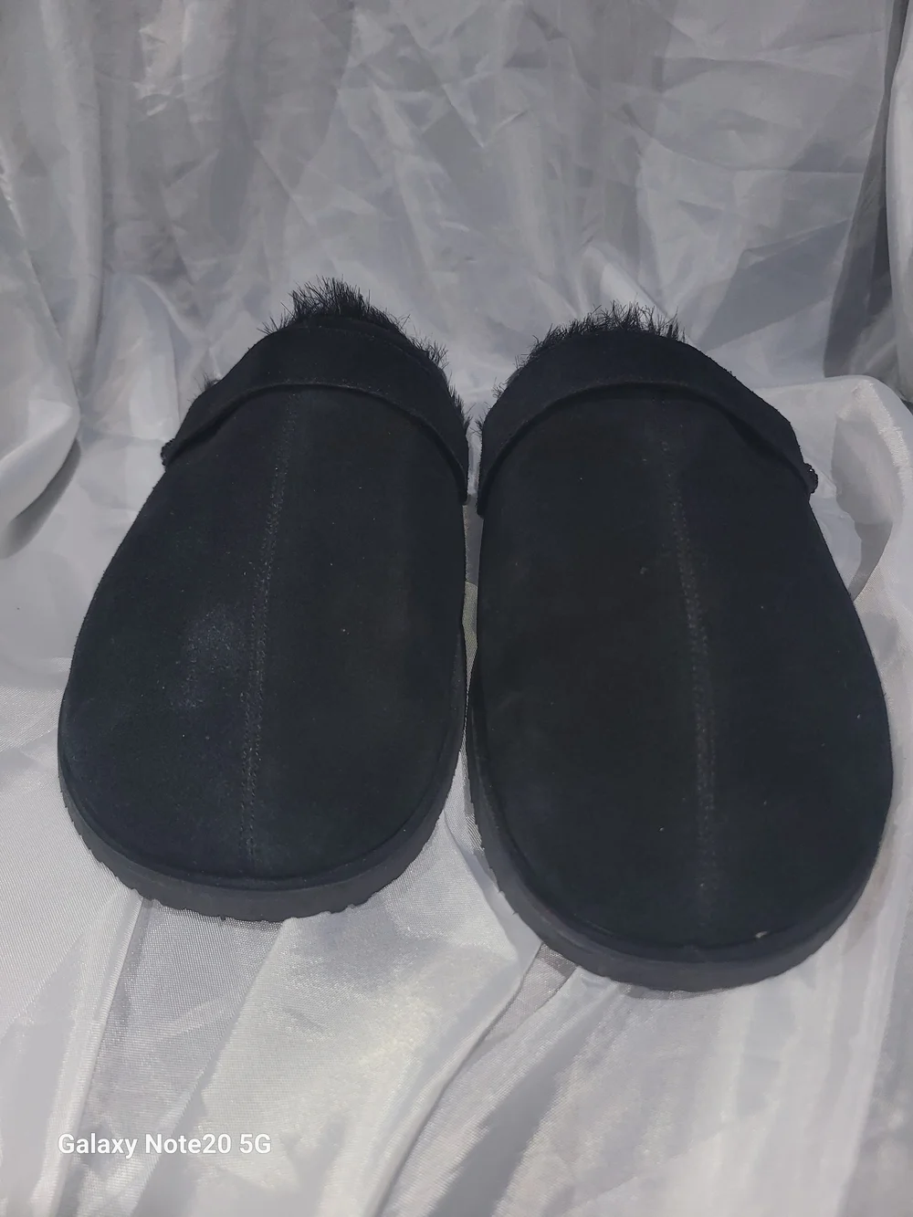 Kurt Geiger London Black Suede Faux Fur Lined Mule Slippers Size 47